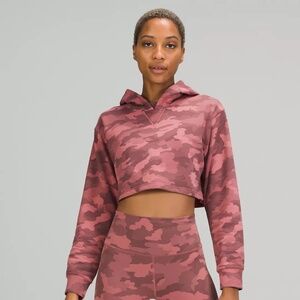 lululemon Cropped Hoodie, Size 4, Pink Camo, NWOT